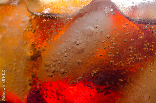 Ice cubes and coke
