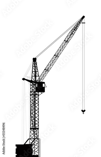 single isolated industrial crane