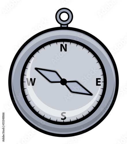 Photography Cartoon Compass - Vector Illustration