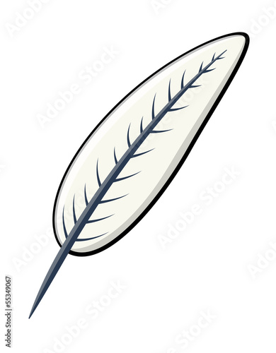 Quill Feather - Cartoon Vector Illustration