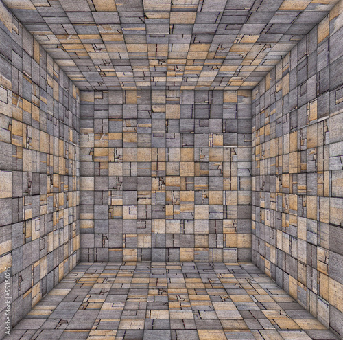 tile mosaic empty space room wood timber