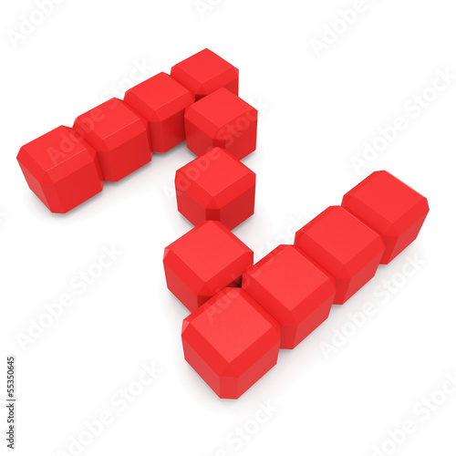 letter Z cubic red