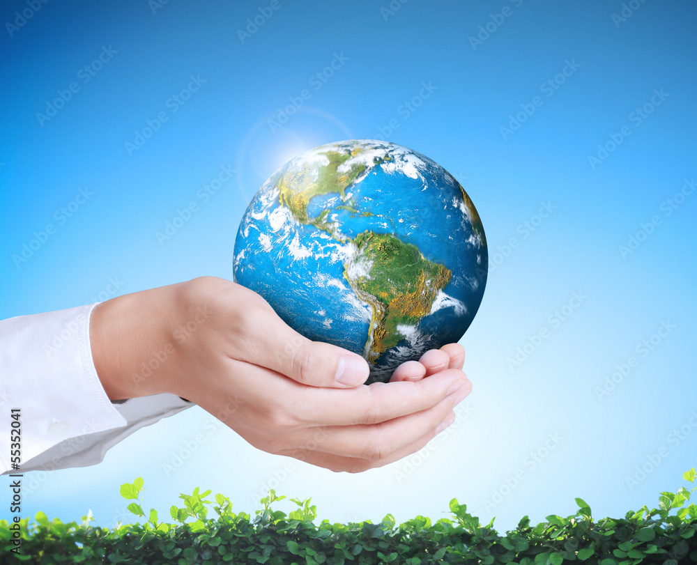 earth in human hand