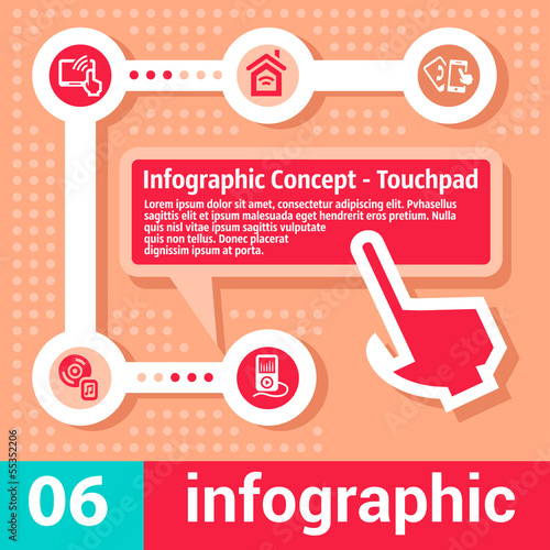 infographic concept touchpad