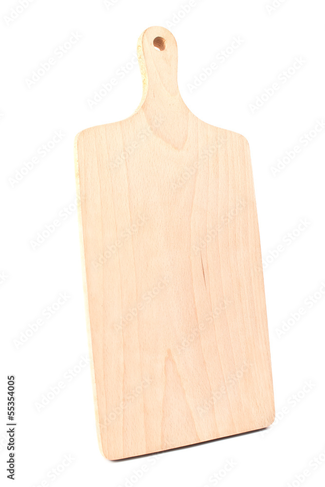 Wooden chopping board isolated on white Wooden chopping board isolated on white