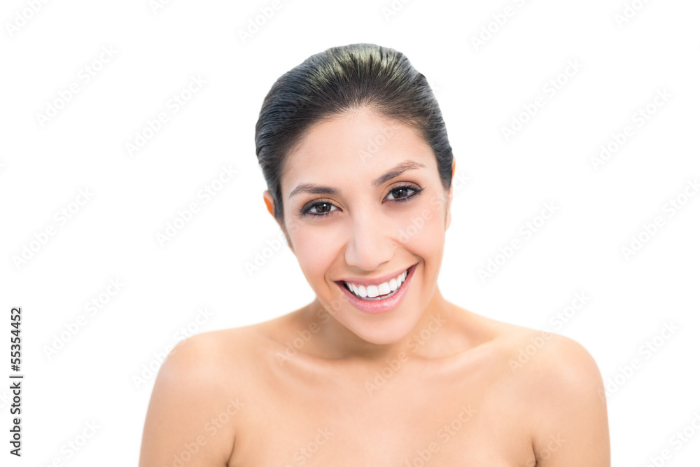 Cheerful brunette model looking at camera Cheerful brunette model looking at camera