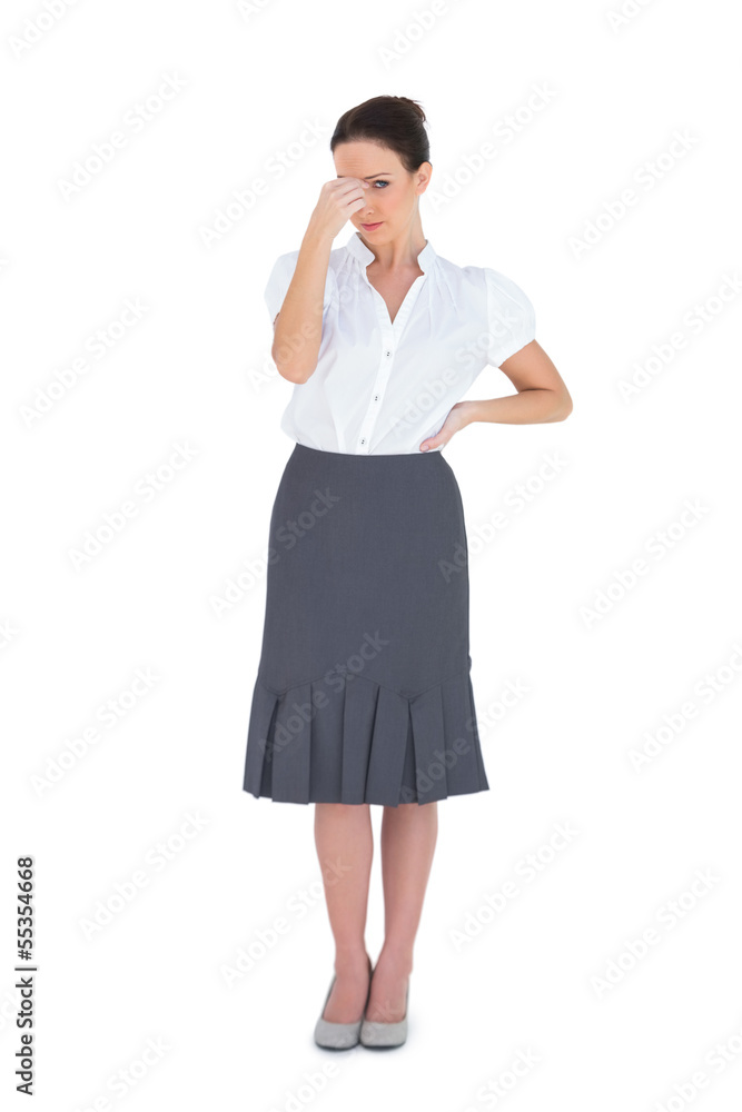 Worried gorgeous businesswoman posing Worried gorgeous businesswoman posing