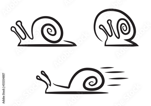 Stylized snails.