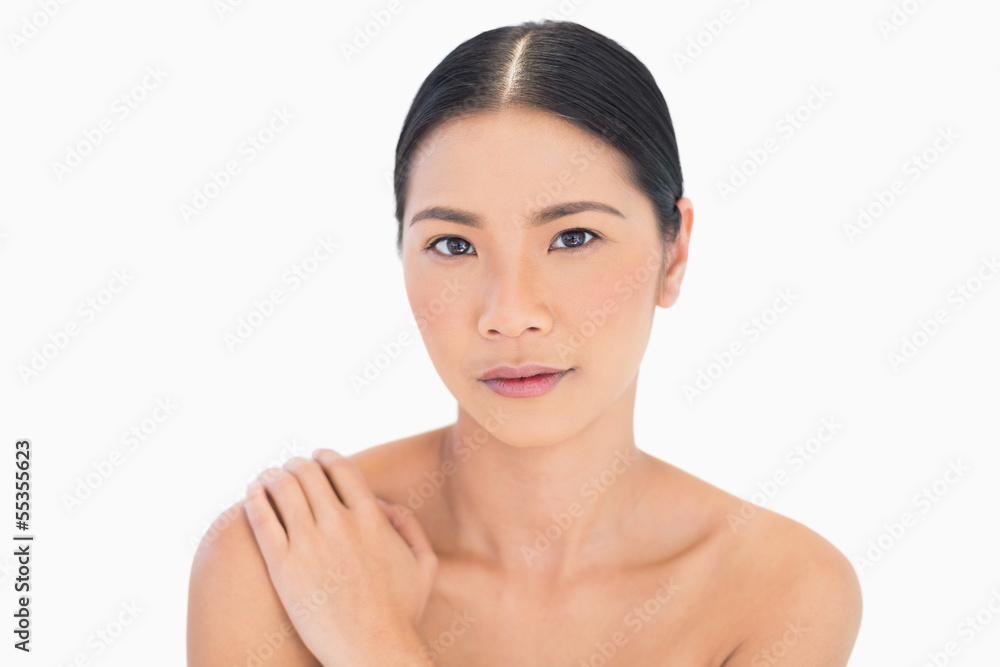 Portrait of natural dark haired model posing Portrait of natural dark haired model posing