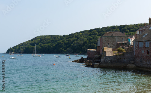 View of Cawsand and Kingsand coast Cornwall England photo