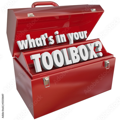 What's In Your Toolbox Red Metal Tool Box Skills Experience photo
