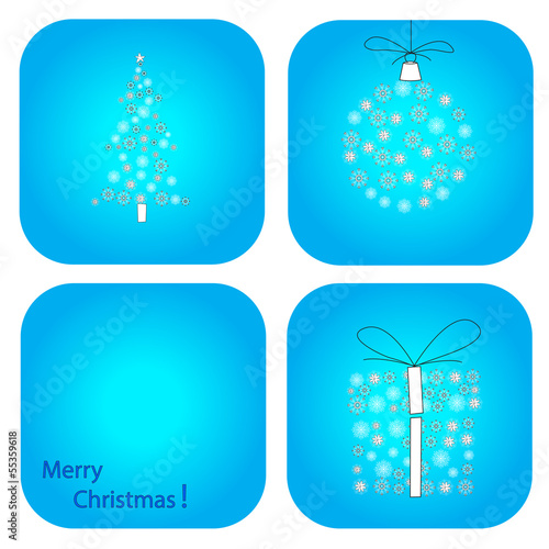 Vector christmas decoration card