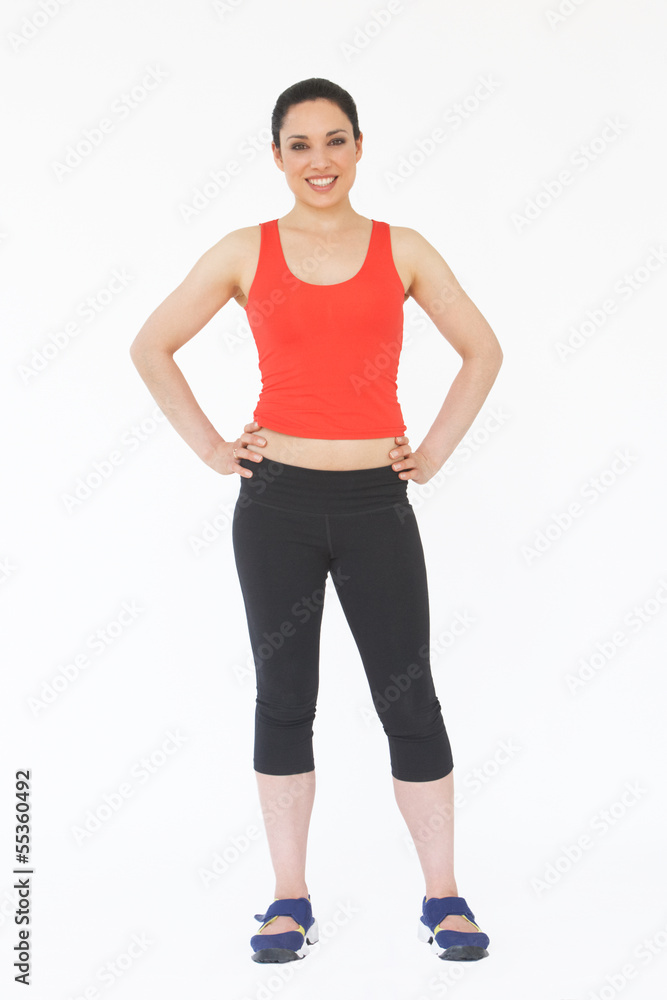 Studio Shot Of Exercising Woman Studio Shot Of Exercising Woman