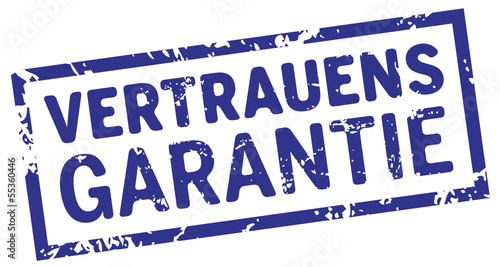 blauer stempel vertrauensgarantie