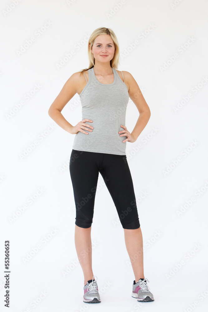 Studio Shot Of Exercising Woman Studio Shot Of Exercising Woman