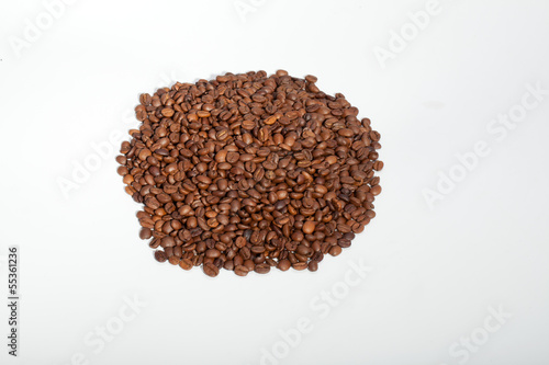 coffee beans close up isolated on white © wjarek