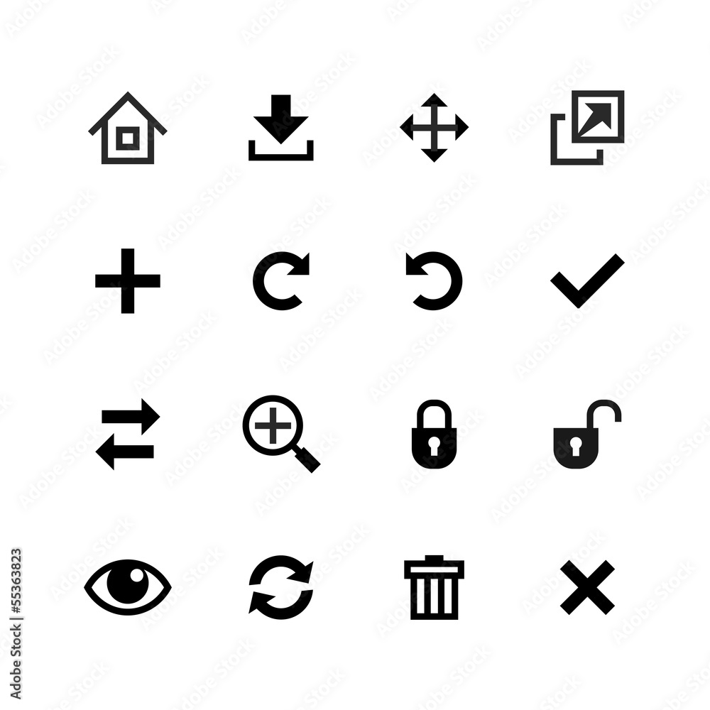 Web icons set. Toolbar, edit and customize Web icons set. Toolbar, edit and customize