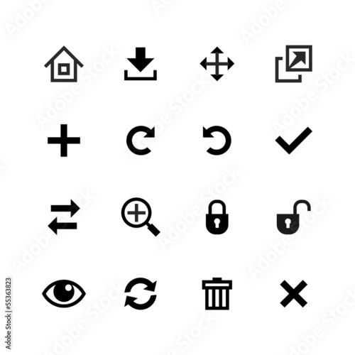 Web icons set. Toolbar, edit and customize