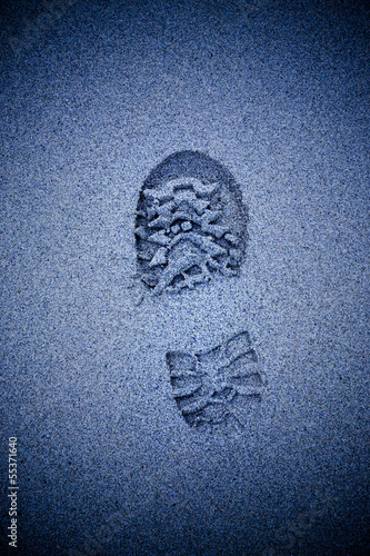 Schuhabdruck im Sand