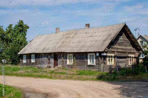 An old historical house in Lithuanian village. © makaule