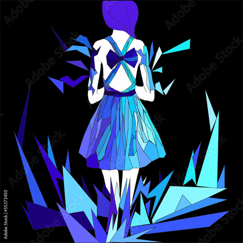 Hand-drawn elegant dress in vector