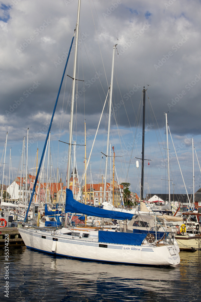 Naklejka premium Faaborg DK - Harbour