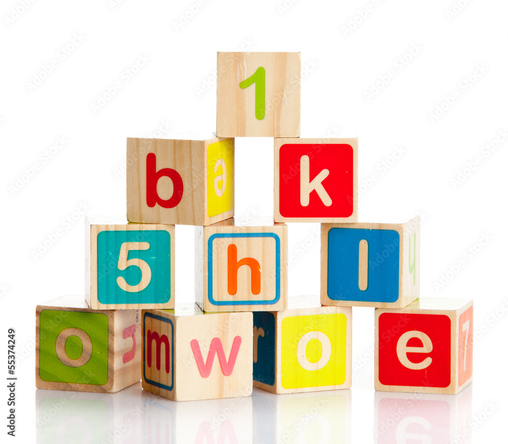 wooden toy cubes with letters. Wooden alphabet blocks. wooden toy cubes with letters. Wooden alphabet blocks.