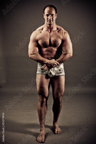 Bodybuilder posing