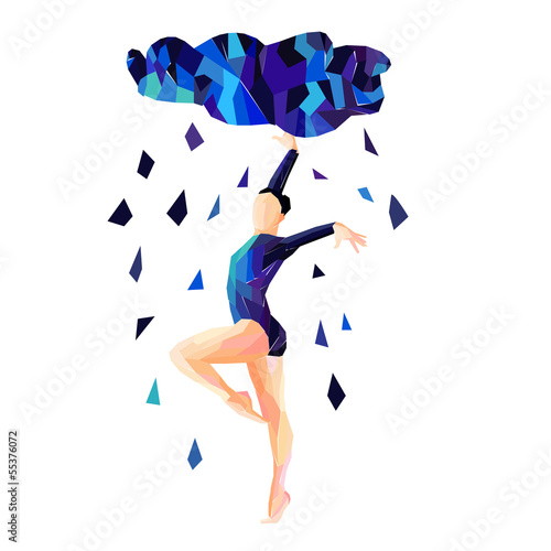 Abstract image of a dancing girl