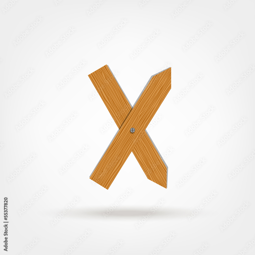 Letter made from wooden boards for your design Letter made from wooden boards for your design
