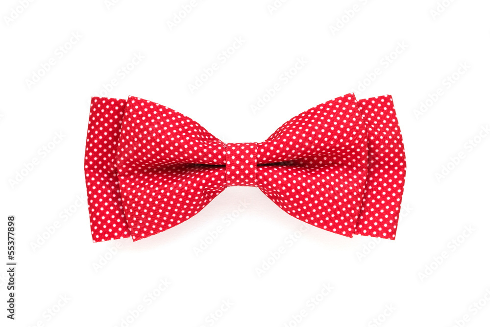 red bow tie with white polka dots isolated on white red bow tie with white polka dots isolated on white