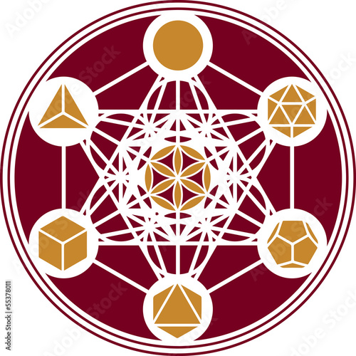 Platonische Körper, Metatrons Würfel, Blume des Lebens