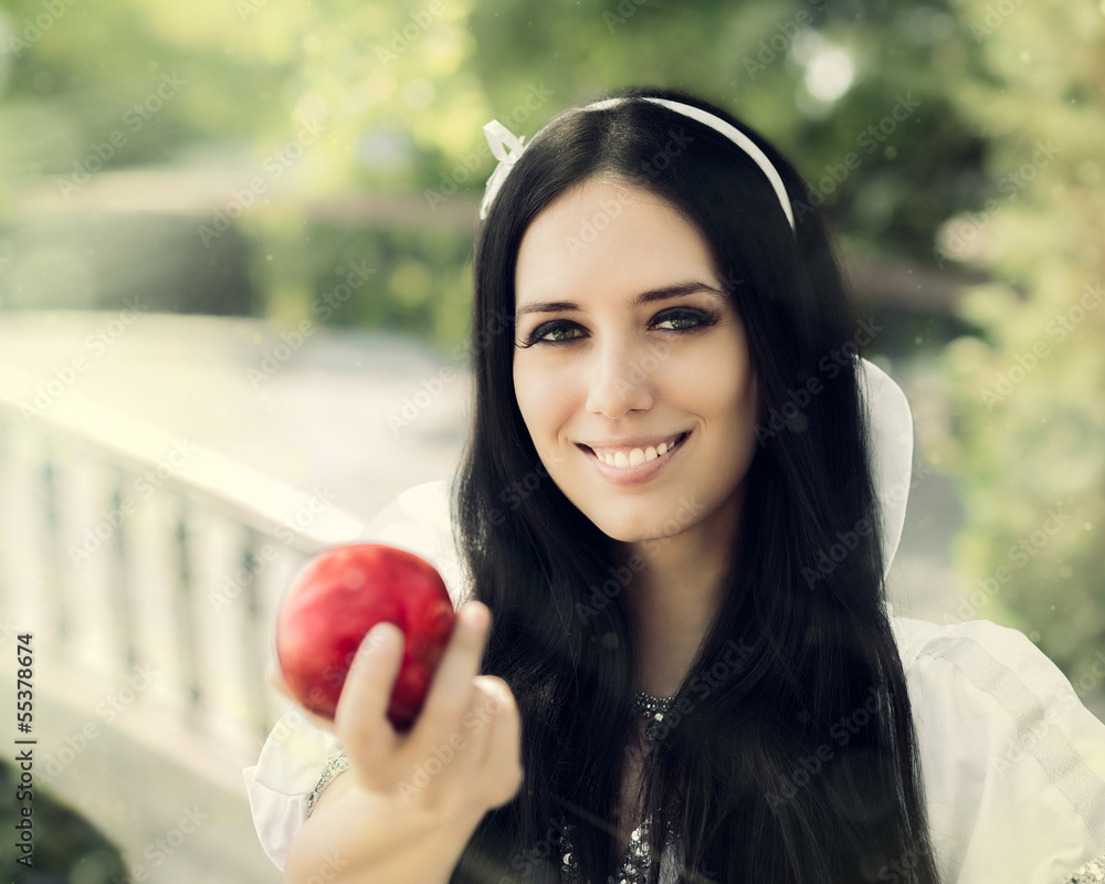 Snow-White with the Famous Red Apple. Snow-White with the Famous Red Apple.