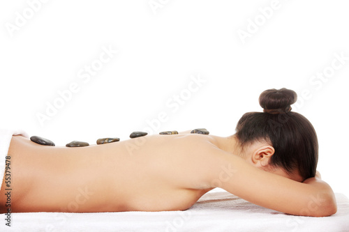 Beauty woman relaxing in spa.