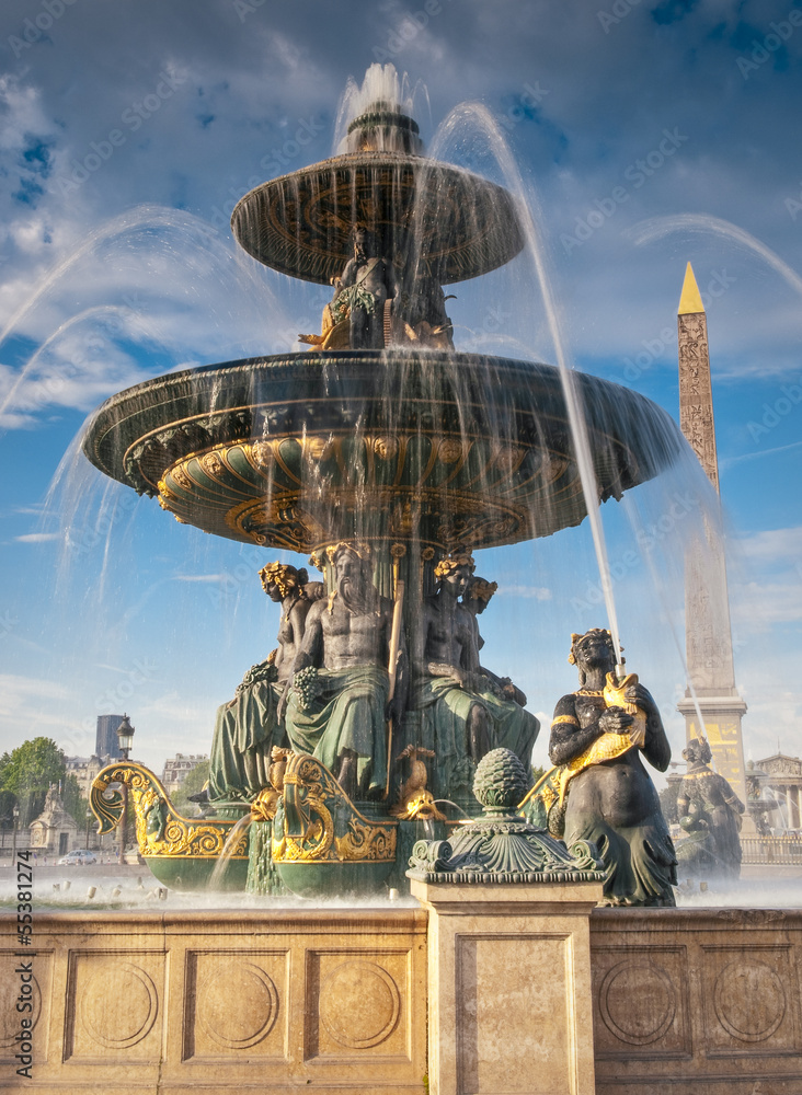 Fountains at Place de la Concord, Paris