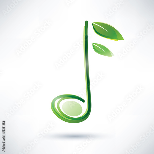 green musical note