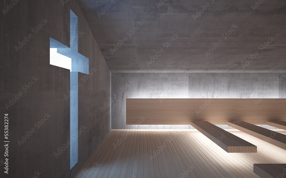 Abstract modern church