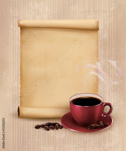 Retro Menu for restaurant. Coffee design template. Vector illust