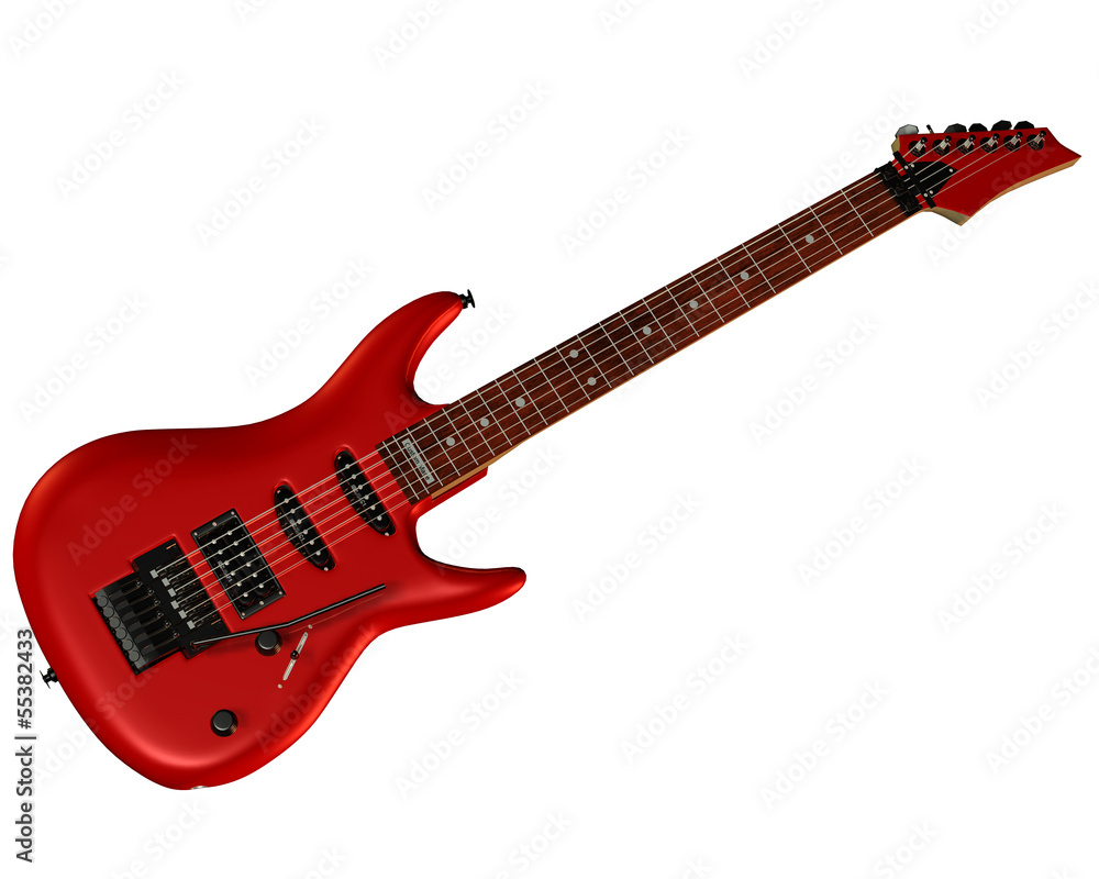 Obraz premium Rote Elektrogitarre