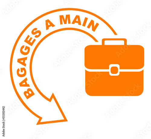 bagages à main flèche orange