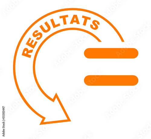 résultats flèche orange