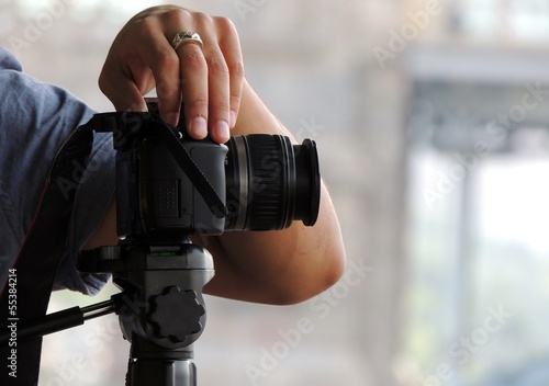 камера, объектив,  крупный, план