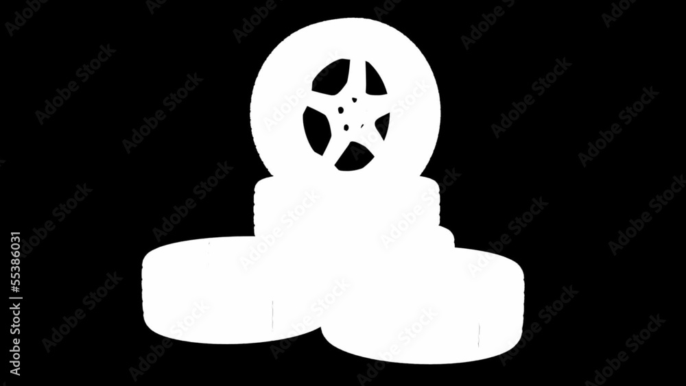 Loop rotating wheel. Alpha matted Loop rotating wheel. Alpha matted