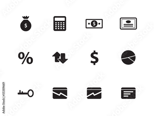 Economy icons on white background.