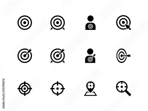 Target icons on white background.