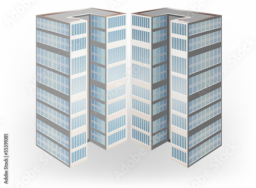 Twins condominium vector on a white background