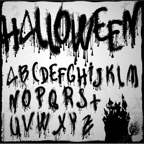 Halloween splashvector grunge abc.