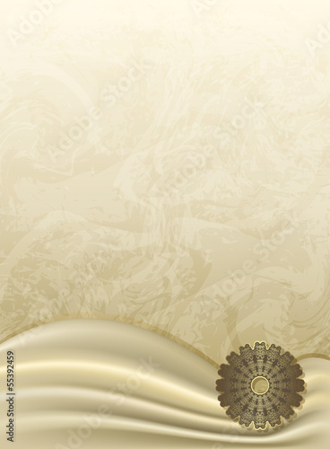 Certificate with a beige satin ribbon