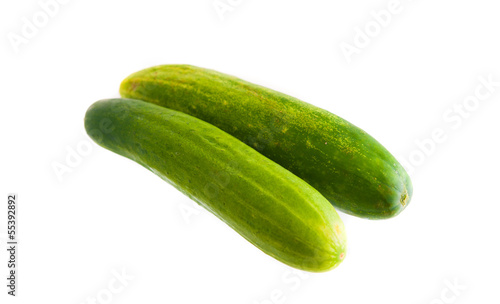 organic Cucumber isolated on white background