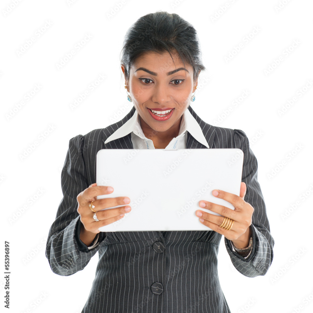 African American businesswoman using tablet pc African American businesswoman using tablet pc